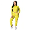 Designers Women Clothes 2021 fashion casual sports solid color long sleeve pants set