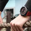 RELOJ Hombre Casual Kuvars Saatler Erkekler Için Curren Moda Kırmızı Deri Spor Erkekler Kol Kronograf Erkek İzle Drop Shipping X0625