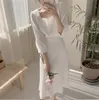 S-XL Plus Size Nieuwe zomerjurk meisjes boho feest chiffon vrouwelijke vintage jurk oversized short mouw dames jurken robe Vestido 210302