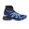 2023 New Snowcross Cs Trail 겨울 스노우 부츠 화이트 블랙 볼트 블루 레드 양말 Chaussures Mens Trainers Boot Shoes 40-46 High Qualit