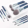 Pinceaux de maquillage 11 pièces MyDestiny pinceau bleu ciel Super doux fibre poudre fard à joues lèvres sourcils fard à paupières Eyeliner pinceau 1926836