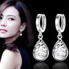 Womens Earrings Dangle crystal silver plated moonlight opal totem Fashion Pink Diamond stone drop style