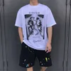 カジュアルプリントX線半袖Tシャツ男性女性スケルトン高品質トップスティーフィール