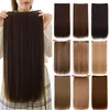 Peruki syntetyczne XQ Shangke 5 Klipy / szt. Natural Silky Prosty Extions Hair Extions 24 "Cale Clip in Kobiet Kawałki Długie Fake