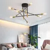Plafonniers lustre moderne lampe à LED pour salon salle à manger chambre cuisine noir or lumière nordique décor à la maison luminaire 314H