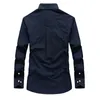 플러스 사이즈 6xl 군사 셔츠 남성 캐주얼 긴 소매면 슬림 한 핏 카미사 사회 남성 군용 통기성 셔츠 220216