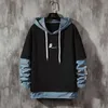 Hooded Hoodies Men Spring selection Sweatshirts Long-sleeved Youth Solid Casual Hoodies Men Wear 210728