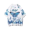 Herren Hip Hop T-Shirts Blauer Schmetterling Streetwear Männer Harajuku Sommer Kurzarm T-Shirt Baumwolle Tops T-Shirts Männliche Übergröße Kleidung 210726
