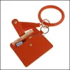 Nyckelringar Fashion Aessory Trendy Keychain Card Bag For Women Girls Leopard Snake Wallet Pu Leather Tassel Armband Key Chain Jewelry Gifts