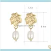 Jewelrymulti Styles Pendant Earrings For Women Irregular Freshwater Pearl Shell Gold Fashion Wedding Party Jewelry Dangle & Chandelier Drop