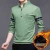 21 autunno e inverno maglione da uomo di mezza età e da giovane in felpa con cerniera collo alto T-shirt mezzo collo alto manica lunga T moda sottile H1206