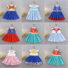 crianças verão roupas meninas saia dos desenhos animados das crianças princesa tutu bebê festa formal festa vestido de festa de casamento acção de graças crianças vestidos g60fmxf