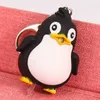 Netter fetter rosa Pinguin tragen Schals LED-Schlüsselanhänger Sound emittieren Licht Min Taschenlampe leuchtender Schlüsselanhänger Handy-Zubehör Schlüsselanhänger G1019