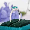 GZXSJG Paraiba Tourmaline Pierres Précieuses Bague pour Femmes Solide 925 Argent Sterling Bleu Coussin Pierre Anniversaire fiançailles 211217