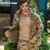 ReFire Gear Winter Camouflage Tactical Jacket Men Waterproof Warm Thick Fleece Liner Windbreaker Hooded Army Field Military Coat 211126