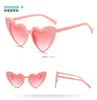 Óculos de sol moda coração forma mulheres 2021 tendências de tendência preto rosa sol transparente óculos feminino