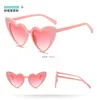 Lunettes de soleil mode forme de coeur femmes 2021 produits tendances noir rose lunettes de soleil transparentes Feminino