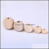 Wood Loose Beads Jewelry Woodgrain White Round Spacer Bead For Bracelet Diy Making 6,8,10,12,14 ,16Mm Drop Delivery 2021 Oj2Ii