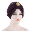 Kepahoo Hidżabu Muzułmańskie Turbany Dla Kobiet Wygodne Damskie Damskie Headscarf Hat Alloy Diament Kwadratowa czapka z podszewką Mesh Hind Indian Hat