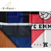 オランダの国旗フットボールクラブFC EMMEN 3 * 5フィート（90cm×150cm）ポリエステルフラグバナー装飾フライングホームガーデンフラッグお祝いプレゼント