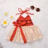 Baby Mädchen Moana Sommer Kleid Kinder Tutu Bogen Strand Sommerkleid Toddldr Kinder Strap Backless Cartoon Prinzessin Nette Cosplay Kostüm Q0716