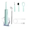 Dissolvant de tartre dentaire multifonctionnel, avec miroir buccal et 4 têtes de rechange, Kits de nettoyage des dents, noir et bleu