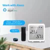 Akıllı Ev Kontrolü 65 Tuya Wifi Sıcaklık ve Nem Sensörü Kapalı Higrometre Termometre Ile LCD Ekran Desteği Alexa Google Asscan