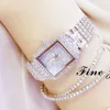dames Crystal Watch Women Es Lady Diamond Stone Robe Bracelet en acier inoxydable montre 2107078230609