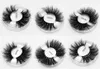 25-29 MM 5D Mink Eyelashes Long Dramatic Double Thick Curl Mink Eyelash False Eyelashes Fluffy Volumn 8D Mink Lashes Free Customize Logo