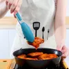 11st Silikon Köksredskap Set Non-stick Spatula Shovel Trähandtag Matlagningsverktyg Set med förvaringslåda Köksredskap 127 S2