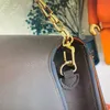 Vintage Chain Cross Body Tassen Mode Vrouwen Schoudertas Designer Crossbody Portemonnees Glad Leer Bruin Oude Bloem Dame Portemonnee Socialite Luxe Casual Vrouw Handtas