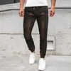 Mens Tie-dye Gradient Casual Fitness Jeans Patchwork Bodybuilding Pocket Skin Full Length Sports trouser Oversize fashion jeans X0621