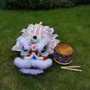 Kid Lion Dance Trum Mascot Kostym 5-10 Ålder 14inch Cartoon Pure Wool Props Sub Play Parade Outfit Klänning Sport Traditionell Party Carnival