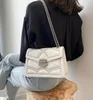 HBP remache cadena marca PU bolsos cruzados de cuero para mujeres 2021 bolso de hombro de moda Simple señora bolsos pequeños de lujo