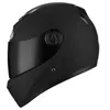 2021 Matte Black Full Face Motorcycle Helmet With Dual Lens motorbike Motocross Helmet DOT for man for adults Q0630