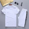 Casual Anzug Herren Trainingsanzug Mode Sommer Sportwear Rundhals Kurzarm T-shirt + Shorts 2 Farbe Option Hohe Qualität M-3XL #25