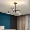Nordic stijl lampen en lantaarns slaapkamer decoratie eenvoudige moderne woon eetkamer lamp kroonluchter binnenverlichting