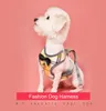 new fashion cotton medium small dog harnesses adjustable breathable vest chest strap with plaid pet dog accessories9864251