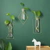 Vasen vase wohnkultur hydroponic teut-rohr glas dekoration wand nordichanging blume pot room hängende korbbehälter