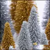 Decorations Festive Party Supplies Home & Garden5Pcs/Set 5-12.5Cm Christmas Decor Mini Artificial Snow Frost Xmas Tree Po Prop Kid Year Gift
