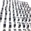 Wholesale 100pcs/Lot Men's Women's Band Ring Black Stripe Stainless Steel Rings Fashion Jewelry Party Favor Gifts Mix Sizes