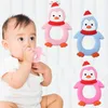 Silicone Teether Cartoon Penguin Teething Toddler Toys For Baby Infant Toy Silicone Baby Teether Baby Products Teething Toys