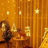 سلاسل LED Deer Tree Bells Star Startain Light 220V عيد الميلاد إكليل الأضواء الخيالية في الهواء الطلق للمنزل حفل زفاف ديكور سنة