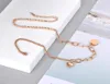 Chokers Rose Gold Smile Love Heart Charm Pingente Colar para mulheres Titanium Aço inoxidável Bohemia Party N20139