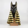 Anubis egiziano Cosplay Maschera per il viso PVC Canis spp Testa di lupo Sciacallo Animale Puntelli in maschera Festa di Halloween Fancy Dress Ball