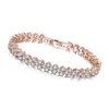 Bracelets porte-bonheur mode à la mode cristal romain strass Bracelet pour femmes cadeau de mariage coréen or Rose argent couleur chaîne bijoux