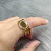 luxury brand ring 18K gold plated brass Never fade TOP quality design exquisite gift official reproductions jewelry 2022 new 5a band rings factory direct sales