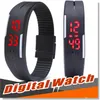 スマートリストバンドLEDデジタル腕時計超薄型アウトドアスポーツ長方形防水ジムランニングタッチスクリーンリストバンドゴムベルトシリコンブレスレット