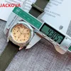 President Day Datum Multifunktionell Mens Watch 43mm Fabric Strap Automatiska Män Klockor Montre Femme Reloj