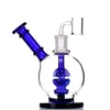 6.9 Inch Egg Shape Glass Bong Hookahs Thicken Dab Oil Rigs Heady Water Pipe With 14mm Quartz Banger